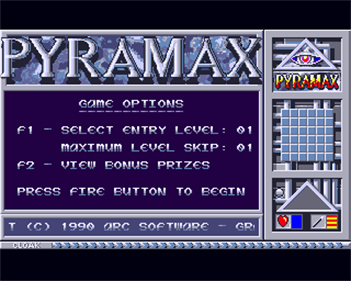 Pyramax - Screenshot - Game Select Image