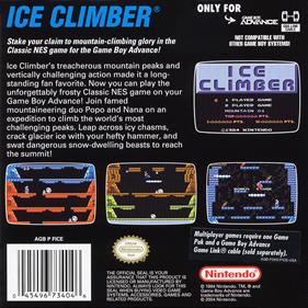 Classic NES Series: Ice Climber - Box - Back Image