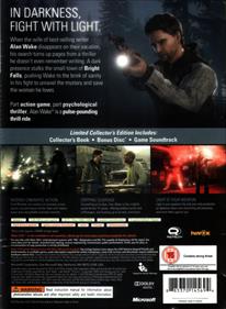 Alan Wake: Limited Collector's Edition - Box - Back Image