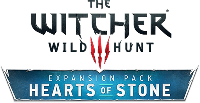 The Witcher III: Hearts of Stone - Clear Logo Image