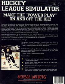 Hockey League Simulator - Box - Back Image
