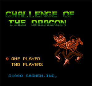 Challenge of the Dragon (Sachen) - Screenshot - Game Title Image