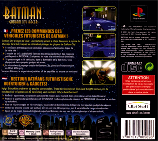 Batman: Gotham City Racer - Box - Back Image