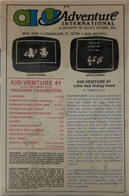 Kid Venture - Box - Back Image