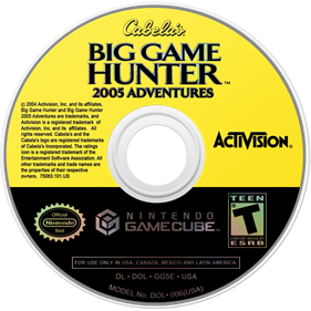 Cabela's Big Game Hunter 2005 Adventures - Disc Image