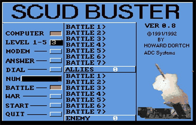 Scud Buster - Screenshot - Game Select Image