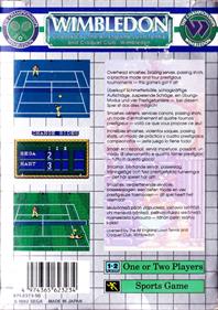 Wimbledon Tennis - Box - Back Image