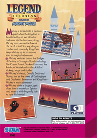 Legend of Illusion Starring Mickey Mouse - Box - Back Image