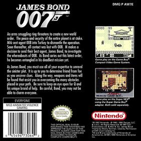 James Bond 007 - Box - Back Image