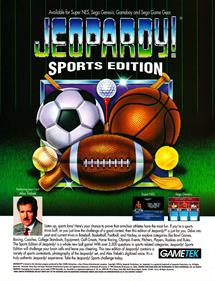 Jeopardy! Sports Edition - Advertisement Flyer - Front Image
