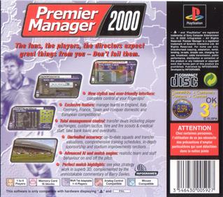 Premier Manager 2000 - Box - Back Image