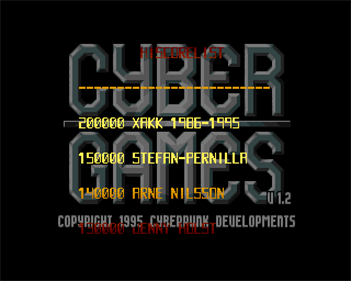 Cybergames - Screenshot - High Scores Image