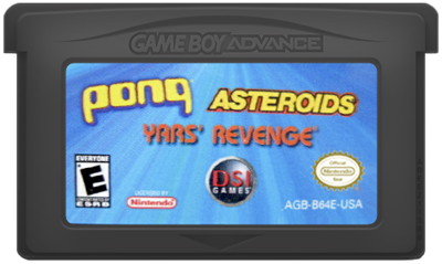 Pong / Asteroids / Yars' Revenge - Fanart - Cart - Front Image
