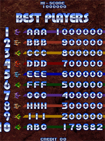 Cyvern: The Dragon Weapons - Screenshot - High Scores Image