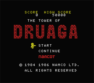 The Tower of Druaga - Screenshot - Game Title Image