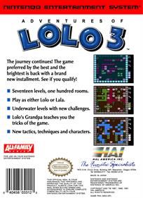Adventures of Lolo 3 - Box - Back - Reconstructed