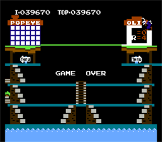 Popeye - Screenshot - Game Over Image