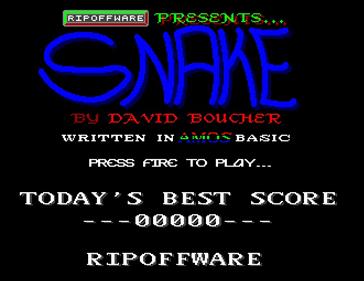 Snake(David Boucher) - Screenshot - Game Title Image