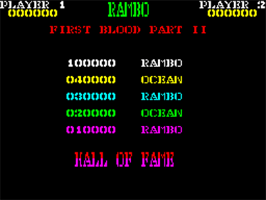 Rambo: First Blood Part II - Screenshot - High Scores Image