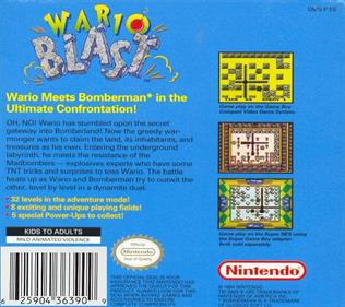 Wario Blast featuring Bomberman! - Box - Back Image