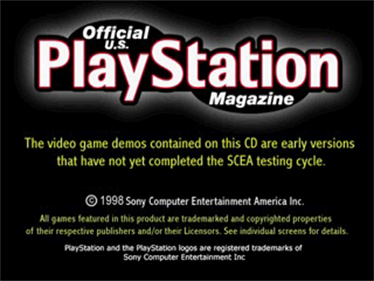 Official U.S. PlayStation Magazine Demo Disc 11 - Screenshot - Game Title Image