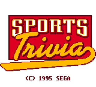 Sports Trivia - Screenshot - Game Title Image