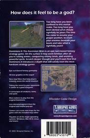 Dominions II: The Ascension Wars - Box - Back Image