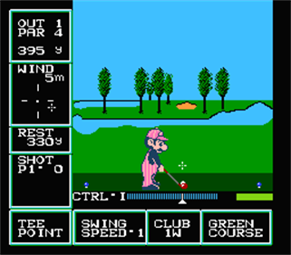 Family Computer Golf: U.S. Course - Screenshot - Gameplay Image