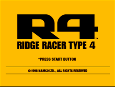 R4: Ridge Racer Type 4 - Screenshot - Game Title Image