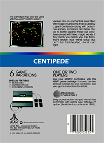 Centipede - Box - Back Image