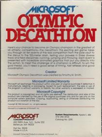 Olympic Decathlon - Box - Back Image