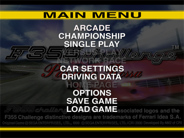 F355 Challenge: Passione Rossa - Screenshot - Game Select Image