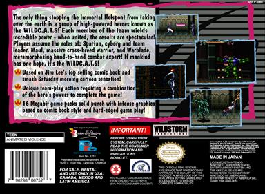 Jim Lee's WildC.A.T.S: Covert Action Teams - Box - Back Image