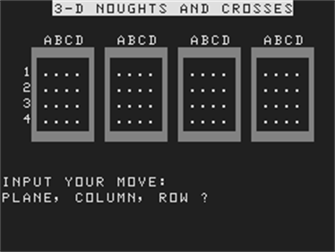 3-D Noughts and Crosses - Screenshot - Gameplay Image