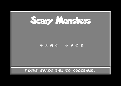 Scary Monsters - Screenshot - Game Over Image