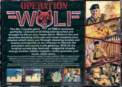 Operation Wolf - Box - Back Image