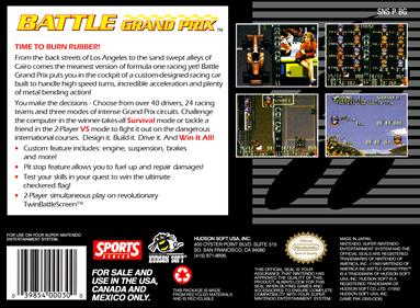 Battle Grand Prix - Box - Back Image