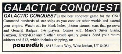 Galactic Conquest - Advertisement Flyer - Front Image