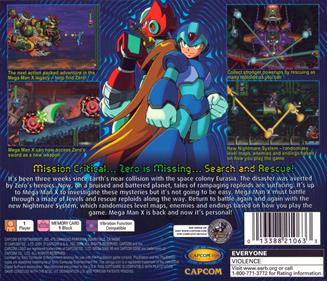 Mega Man X6 - Box - Back Image