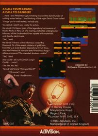 Pitfall II: Lost Caverns - Box - Back Image