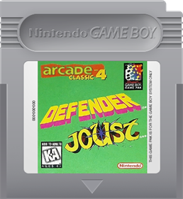 Arcade Classic No. 4: Defender / Joust - Fanart - Cart - Front
