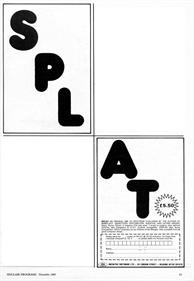 Splat! - Advertisement Flyer - Front Image