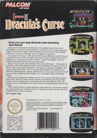 Castlevania III: Dracula's Curse - Box - Back Image