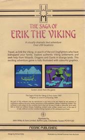 The Saga of Erik the Viking - Box - Back Image