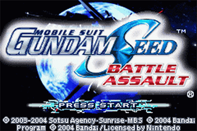 Mobile Suit Gundam SEED: Battle Assault - Screenshot - Game Title Image