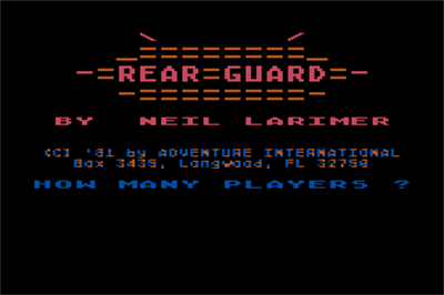 Rear Guard - Screenshot - Game Title Image