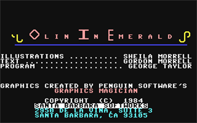 Olin in Emerald: Kingdom of Myrrh - Screenshot - Game Title Image
