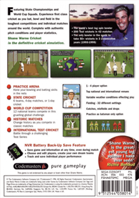 Brian Lara Cricket 96 - Box - Back Image