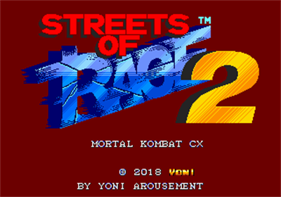 Streets of Rage 2: Mortal Kombat CX - Screenshot - Game Title Image
