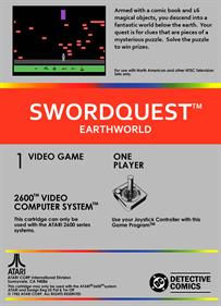 Swordquest: EarthWorld - Box - Back Image